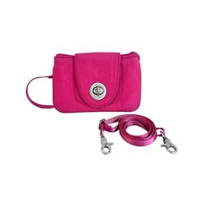 Baggallini pink crossbody and wallet with orange interior Preowned